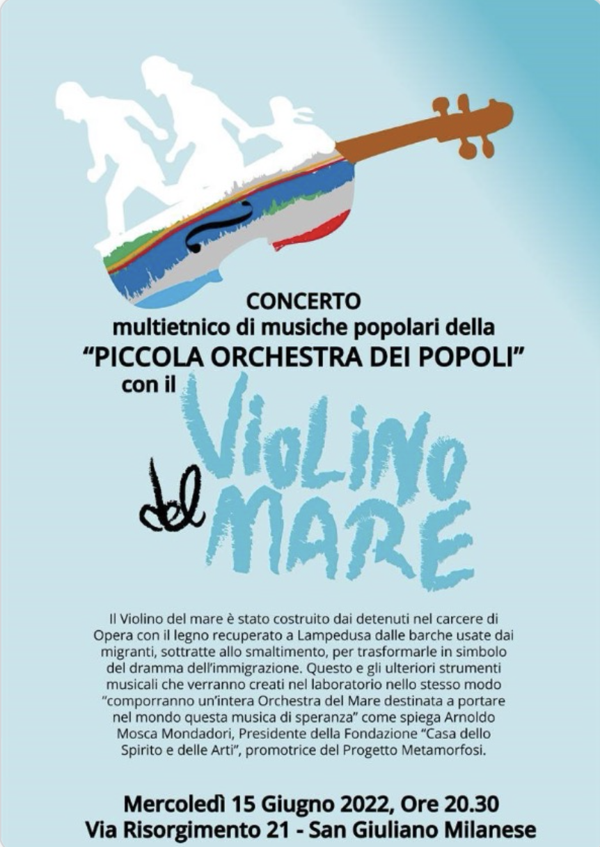 Mercoledì 15 Giugno 2022 h 20.30 – CONCERTO del Violino del Mare