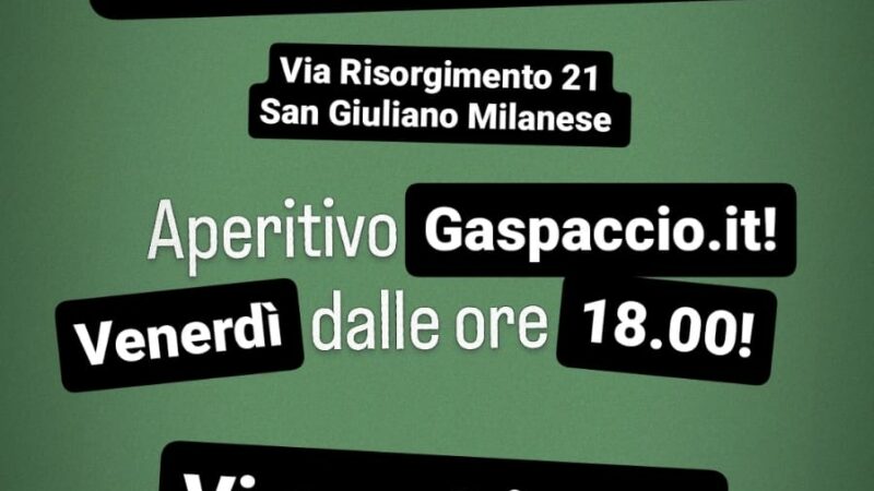 Venerdì 15 Marzo! Aperitivo Gaspaccio.it!