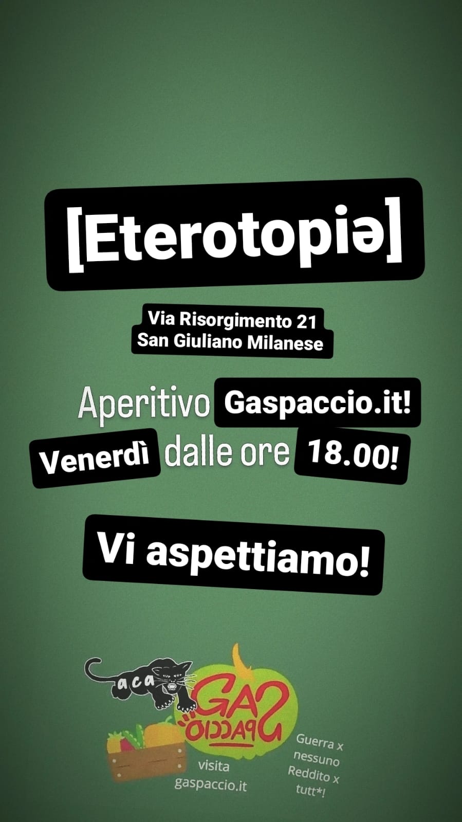 Venerdì 15 Marzo! Aperitivo Gaspaccio.it!